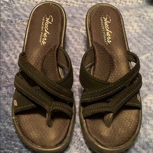 Sketchers memory foam slip on sandals